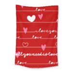 Red Love You Small Tapestry