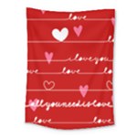 Red Love You Medium Tapestry