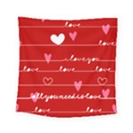 Red Love You Square Tapestry (Small)