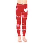 Red Love You Kids  Legging