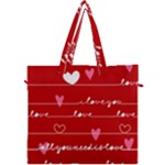 Red Love You Canvas Travel Bag