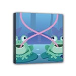 valentines day frog lovers Mini Canvas 4  x 4  (Stretched)