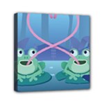 valentines day frog lovers Mini Canvas 6  x 6  (Stretched)