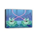 valentines day frog lovers Mini Canvas 6  x 4  (Stretched)