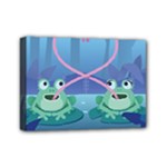 valentines day frog lovers Mini Canvas 7  x 5  (Stretched)