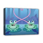 valentines day frog lovers Deluxe Canvas 16  x 12  (Stretched) 