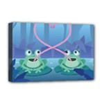 valentines day frog lovers Deluxe Canvas 18  x 12  (Stretched)