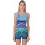 valentines day frog lovers One Piece Boyleg Swimsuit