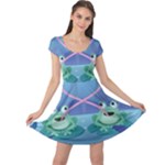 valentines day frog lovers Cap Sleeve Dress