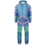 valentines day frog lovers Hooded Jumpsuit (Men)