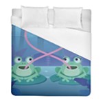 valentines day frog lovers Duvet Cover (Full/ Double Size)