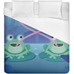 valentines day frog lovers Duvet Cover (King Size)