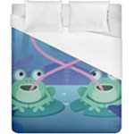 valentines day frog lovers Duvet Cover (California King Size)