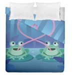 valentines day frog lovers Duvet Cover Double Side (Queen Size)