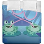 valentines day frog lovers Duvet Cover Double Side (King Size)