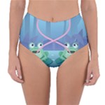 valentines day frog lovers Reversible High-Waist Bikini Bottoms