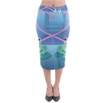 valentines day frog lovers Midi Pencil Skirt