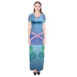 valentines day frog lovers Short Sleeve Maxi Dress