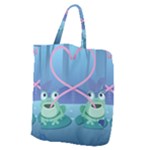 valentines day frog lovers Giant Grocery Zipper Tote