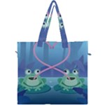 valentines day frog lovers Canvas Travel Bag