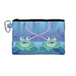 valentines day frog lovers Canvas Cosmetic Bag (Medium)