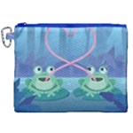 valentines day frog lovers Canvas Cosmetic Bag (XXL)