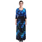 sliding blues Quarter Sleeve Maxi Dress