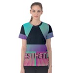 Vaporwave Aesthetic Women s Cotton Tee