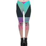 Vaporwave Aesthetic Capri Leggings 