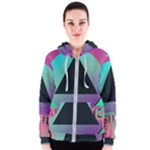 Vaporwave Aesthetic Women s Zipper Hoodie