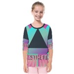 Vaporwave Aesthetic Kids  Quarter Sleeve Raglan Tee