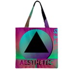 Vaporwave Aesthetic Zipper Grocery Tote Bag