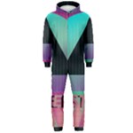 Vaporwave Aesthetic Hooded Jumpsuit (Men)