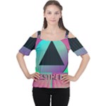 Vaporwave Aesthetic Cutout Shoulder Tee