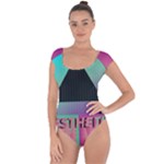 Vaporwave Aesthetic Short Sleeve Leotard 