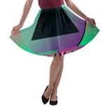 Vaporwave Aesthetic A-line Skater Skirt