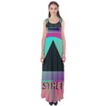 Vaporwave Aesthetic Empire Waist Maxi Dress