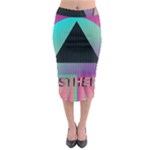 Vaporwave Aesthetic Midi Pencil Skirt