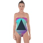 Vaporwave Aesthetic Tie Back One Piece Swimsuit