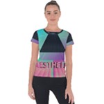 Vaporwave Aesthetic Short Sleeve Sports Top 