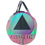 Vaporwave Aesthetic Giant Round Zipper Tote