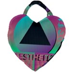 Vaporwave Aesthetic Giant Heart Shaped Tote