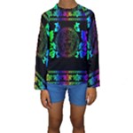 Rainbow Medusa  Kids  Long Sleeve Swimwear