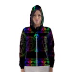 Rainbow Medusa  Hooded Wind Breaker (Women)