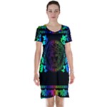 Rainbow Medusa  Short Sleeve Nightdress