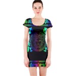 Rainbow Medusa  Short Sleeve Bodycon Dress