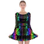 Rainbow Medusa  Long Sleeve Skater Dress