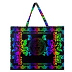 Rainbow Medusa  Zipper Large Tote Bag