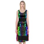 Rainbow Medusa  Midi Sleeveless Dress