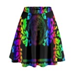 Rainbow Medusa  High Waist Skirt